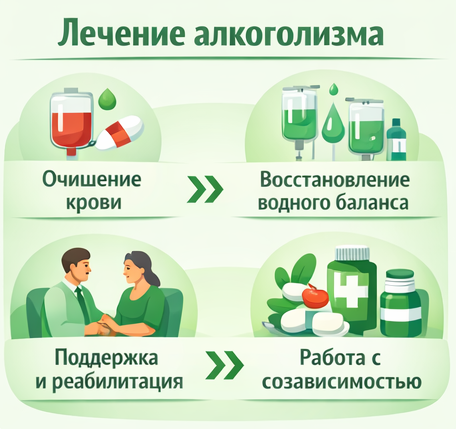 лечение алкоголизма в Красноуфимске этапы